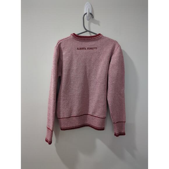 Alberta Ferreti Girls Metallic Yesterday Crewneck Sweater - Picture 6 of 7